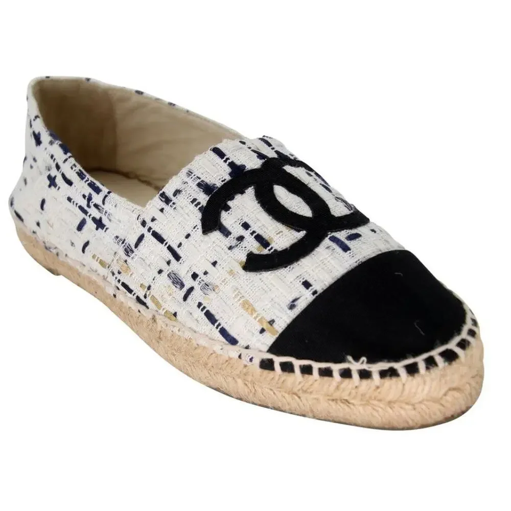 Chanel Espadrille 36 Tweed Cap Toe Cc Runway Multi Flats CC-S0207P-C006 - Picture 7 of 10